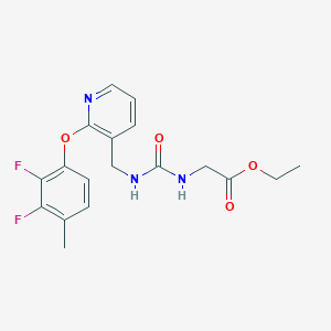 molecular formula C18H19F2N3O4 B5055386 ethyl N-[({[2-(2,3-difluoro-4-methylphenoxy)-3-pyridinyl]methyl}amino)carbonyl]glycinate 
