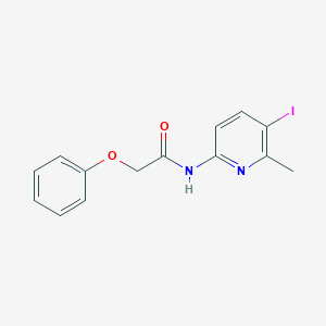 molecular formula C14H13IN2O2 B505542 N-(5-iodo-6-methyl-2-pyridinyl)-2-phenoxyacetamide 