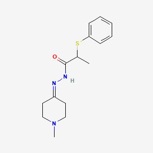 molecular formula C15H21N3OS B5055428 N'-(1-methylpiperidin-4-ylidene)-2-(phenylthio)propanohydrazide 