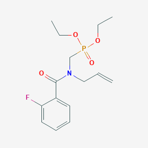 molecular formula C15H21FNO4P B5055443 N-(diethoxyphosphorylmethyl)-2-fluoro-N-prop-2-enylbenzamide 