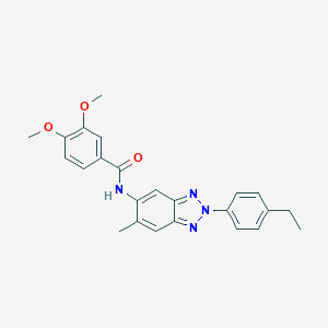 molecular formula C24H24N4O3 B505547 N-[2-(4-ethylphenyl)-6-methyl-2H-1,2,3-benzotriazol-5-yl]-3,4-dimethoxybenzamide 