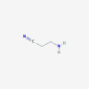 molecular formula C3H6N2 B050555 3-Aminopropanenitrile CAS No. 151-18-8