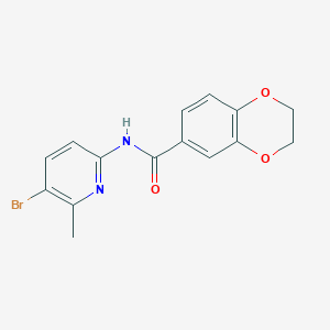 molecular formula C15H13BrN2O3 B505551 N-(5-bromo-6-methylpyridin-2-yl)-2,3-dihydro-1,4-benzodioxine-6-carboxamide 
