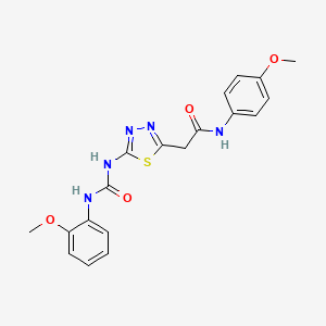 molecular formula C19H19N5O4S B5055623 N-(4-methoxyphenyl)-2-[5-({[(2-methoxyphenyl)amino]carbonyl}amino)-1,3,4-thiadiazol-2-yl]acetamide 