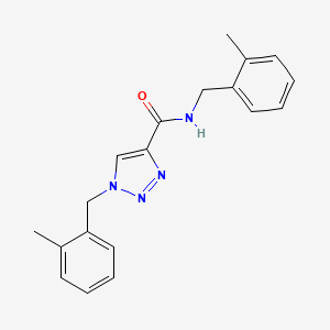 molecular formula C19H20N4O B5055681 N,1-bis[(2-methylphenyl)methyl]triazole-4-carboxamide 