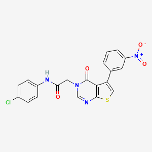molecular formula C20H13ClN4O4S B5055695 N-(4-chlorophenyl)-2-[5-(3-nitrophenyl)-4-oxothieno[2,3-d]pyrimidin-3-yl]acetamide 