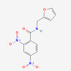 molecular formula C12H9N3O6 B5055698 N-(furan-2-ylmethyl)-2,4-dinitrobenzamide 