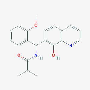 molecular formula C21H22N2O3 B5055714 N-[(8-hydroxyquinolin-7-yl)-(2-methoxyphenyl)methyl]-2-methylpropanamide 
