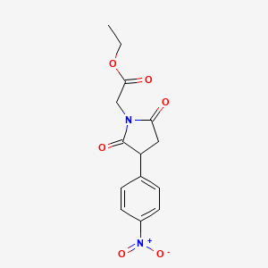 molecular formula C14H14N2O6 B5055735 ethyl [3-(4-nitrophenyl)-2,5-dioxo-1-pyrrolidinyl]acetate 