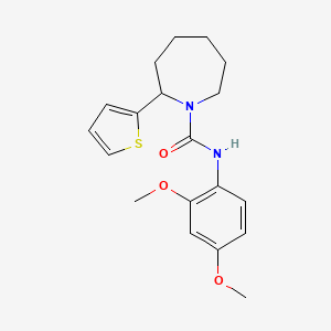 molecular formula C19H24N2O3S B5055772 N-(2,4-Dimethoxyphenyl)-2-(thiophen-2-YL)azepane-1-carboxamide 