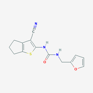 molecular formula C14H13N3O2S B5055804 N-(3-cyano-5,6-dihydro-4H-cyclopenta[b]thien-2-yl)-N'-(2-furylmethyl)urea 
