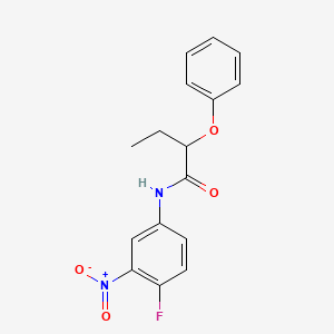 molecular formula C16H15FN2O4 B5055852 N-(4-fluoro-3-nitrophenyl)-2-phenoxybutanamide 