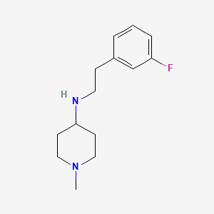 molecular formula C14H21FN2 B5056033 N-[2-(3-fluorophenyl)ethyl]-1-methylpiperidin-4-amine 