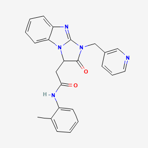 molecular formula C24H21N5O2 B5056116 N-(2-methylphenyl)-2-[2-oxo-1-(pyridin-3-ylmethyl)-2,3-dihydro-1H-imidazo[1,2-a]benzimidazol-3-yl]acetamide 