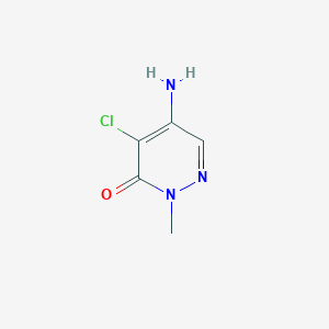 molecular formula C5H6ClN3O B050562 5-Amino-4-chloro-2-methyl-3(2H)-pyridazinone CAS No. 17254-80-7
