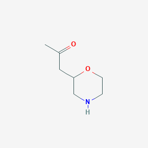 molecular formula C7H13NO2 B050564 1-Morpholin-2-ylpropan-2-one CAS No. 123420-26-8