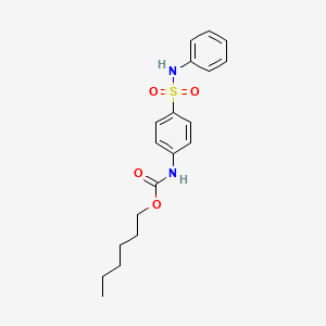 molecular formula C19H24N2O4S B5056404 hexyl N-[4-(phenylsulfamoyl)phenyl]carbamate 