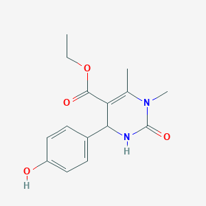 molecular formula C15H18N2O4 B5056454 Ethyl 4-(4-hydroxyphenyl)-1,6-dimethyl-2-oxo-1,2,3,4-tetrahydropyrimidine-5-carboxylate 