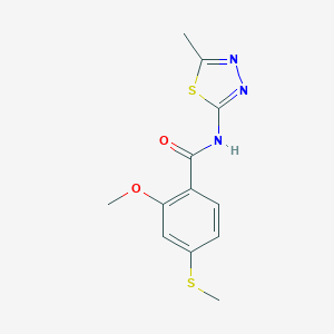 2-methoxy-4-(methylsulfanyl)-N-(5-methyl-1,3,4-thiadiazol-2-yl)benzamide
