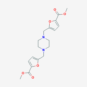 Methyl 5-[[4-[(5-methoxycarbonylfuran-2-yl)methyl]piperazin-1-yl]methyl]furan-2-carboxylate