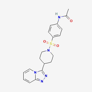 molecular formula C19H21N5O3S B5056652 N-(4-{[4-([1,2,4]triazolo[4,3-a]pyridin-3-yl)piperidin-1-yl]sulfonyl}phenyl)acetamide 