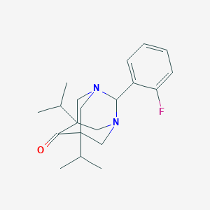 2-(2-Fluorophenyl)-5,7-diisopropyl-1,3-diazatricyclo[3.3.1.1~3,7~]decan-6-one