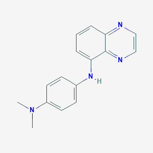 molecular formula C16H16N4 B505668 N,N-dimethyl-N'-(quinoxalin-5-yl)benzene-1,4-diamine 