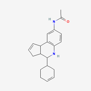 molecular formula C20H24N2O B5056681 N-(4-cyclohex-3-en-1-yl-3a,4,5,9b-tetrahydro-3H-cyclopenta[c]quinolin-8-yl)acetamide 