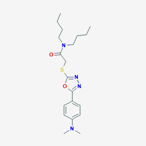 N,N-dibutyl-2-({5-[4-(dimethylamino)phenyl]-1,3,4-oxadiazol-2-yl}sulfanyl)acetamide