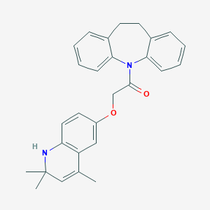 1-(5,6-dihydrobenzo[b][1]benzazepin-11-yl)-2-[(2,2,4-trimethyl-1H-quinolin-6-yl)oxy]ethanone