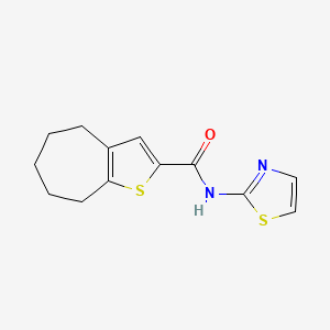 molecular formula C13H14N2OS2 B5056766 N-(13-THIAZOL-2-YL)-4H5H6H7H8H-CYCLOHEPTA[B]THIOPHENE-2-CARBOXAMIDE 