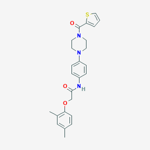 2-(2,4-dimethylphenoxy)-N-{4-[4-(2-thienylcarbonyl)-1-piperazinyl]phenyl}acetamide