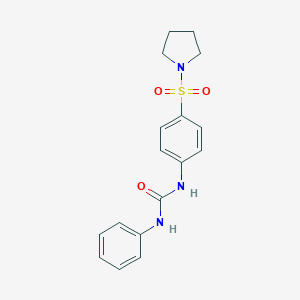 molecular formula C17H19N3O3S B505691 N-phenyl-N'-[4-(pyrrolidin-1-ylsulfonyl)phenyl]urea 
