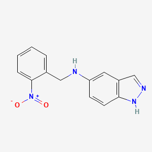 molecular formula C14H12N4O2 B5056938 N-[(2-nitrophenyl)methyl]-1H-indazol-5-amine 