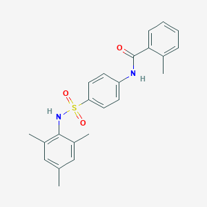 molecular formula C23H24N2O3S B505702 N-{4-[(mesitylamino)sulfonyl]phenyl}-2-methylbenzamide 