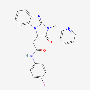 molecular formula C23H18FN5O2 B5057023 N-(4-fluorophenyl)-2-[2-oxo-1-(pyridin-2-ylmethyl)-2,3-dihydro-1H-imidazo[1,2-a]benzimidazol-3-yl]acetamide 