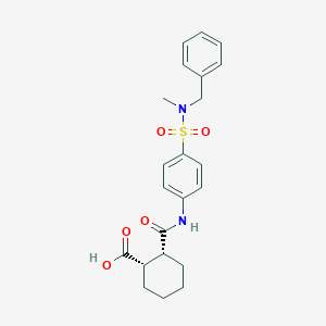 (1S,2R)-2-({4-[benzyl(methyl)sulfamoyl]phenyl}carbamoyl)cyclohexanecarboxylic acid