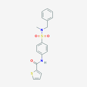 molecular formula C19H18N2O3S2 B505713 N-(4-{[benzyl(methyl)amino]sulfonyl}phenyl)-2-thiophenecarboxamide 