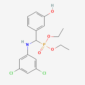 molecular formula C17H20Cl2NO4P B5057277 Diethyl {[(3,5-dichlorophenyl)amino](3-hydroxyphenyl)methyl}phosphonate 
