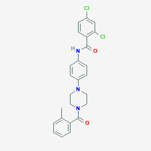 2,4-dichloro-N-{4-[4-(2-methylbenzoyl)-1-piperazinyl]phenyl}benzamide