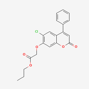 molecular formula C20H17ClO5 B5057419 propyl 2-[(6-chloro-2-oxo-4-phenyl-2H-chromen-7-yl)oxy]acetate 