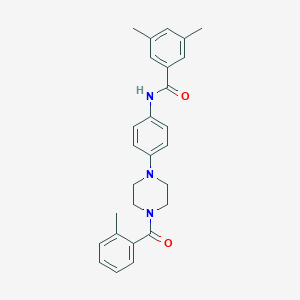 3,5-dimethyl-N-{4-[4-(2-methylbenzoyl)-1-piperazinyl]phenyl}benzamide