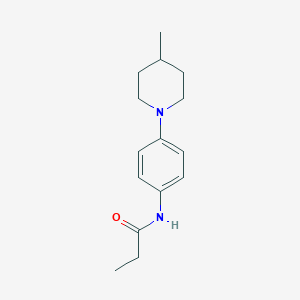 molecular formula C15H22N2O B505743 N-[4-(4-methylpiperidin-1-yl)phenyl]propanamide CAS No. 797777-96-9