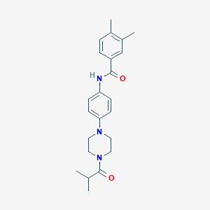 N-[4-(4-isobutyryl-1-piperazinyl)phenyl]-3,4-dimethylbenzamide