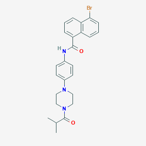 5-bromo-N-[4-[4-(2-methylpropanoyl)piperazin-1-yl]phenyl]naphthalene-1-carboxamide