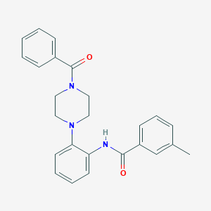 molecular formula C25H25N3O2 B505746 N-[2-(4-benzoylpiperazin-1-yl)phenyl]-3-methylbenzamide CAS No. 792939-98-1