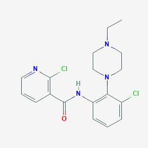 2-chloro-N-[3-chloro-2-(4-ethylpiperazin-1-yl)phenyl]pyridine-3-carboxamide