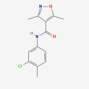 molecular formula C13H13ClN2O2 B5057557 N-(3-chloro-4-methylphenyl)-3,5-dimethyl-1,2-oxazole-4-carboxamide 