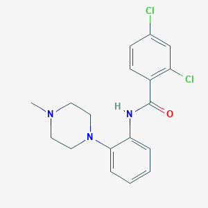 molecular formula C18H19Cl2N3O B505758 2,4-dichloro-N-[2-(4-methylpiperazin-1-yl)phenyl]benzamide CAS No. 400076-84-8