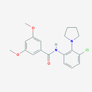 molecular formula C19H21ClN2O3 B505759 N-[3-chloro-2-(1-pyrrolidinyl)phenyl]-3,5-dimethoxybenzamide 